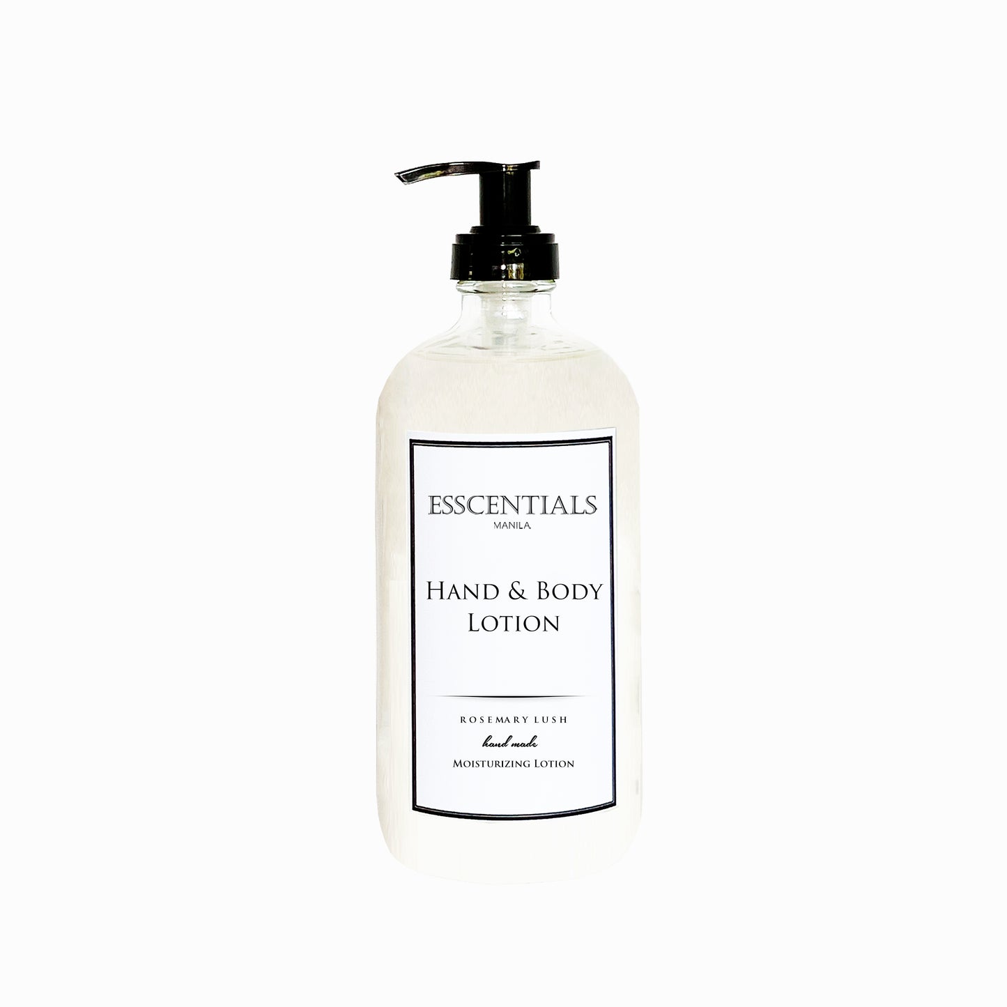 Clear Glass Hand & Body Lotion