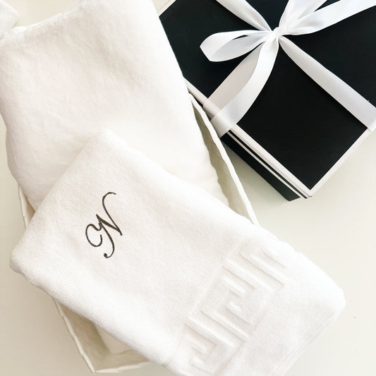 SET H: Large Bath Mat & Bath Towel Set