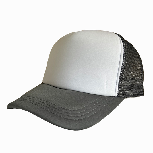 Custom Mesh Cap - White & Grey