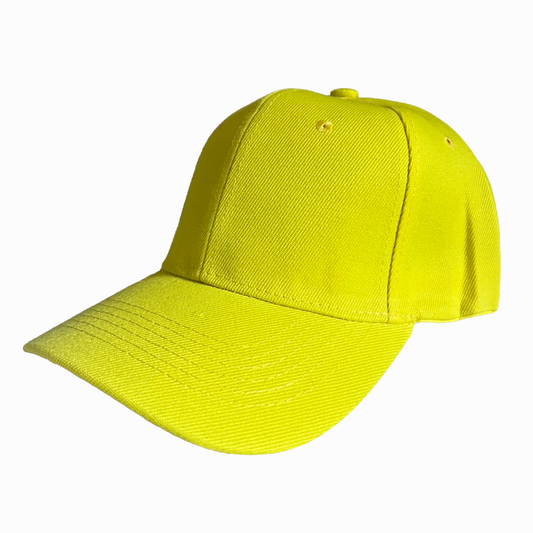 Custom Baseball Cap - Bright Yellow
