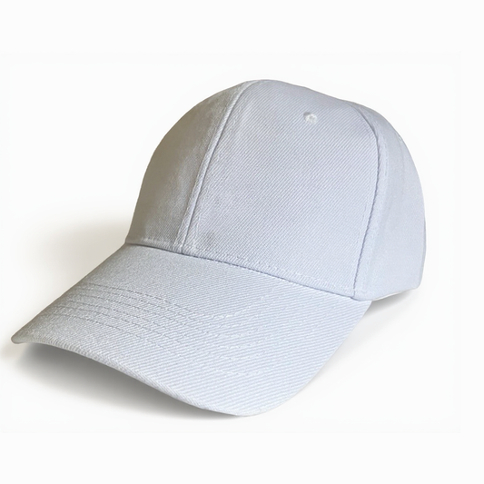 Custom Baseball Cap - White