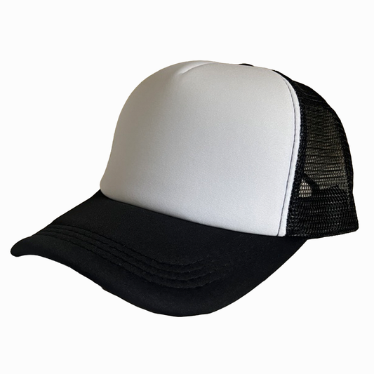Custom Mesh Cap - White & Black